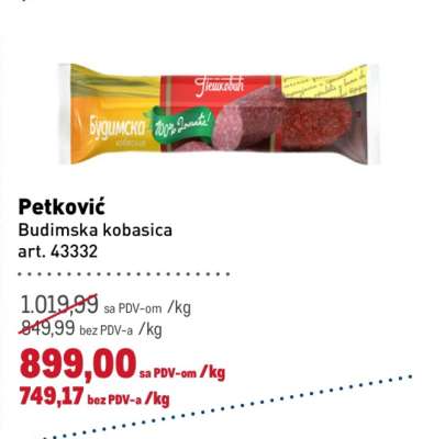 Petković Budimska kobasica