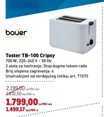 Toster TB-100 Cripsy