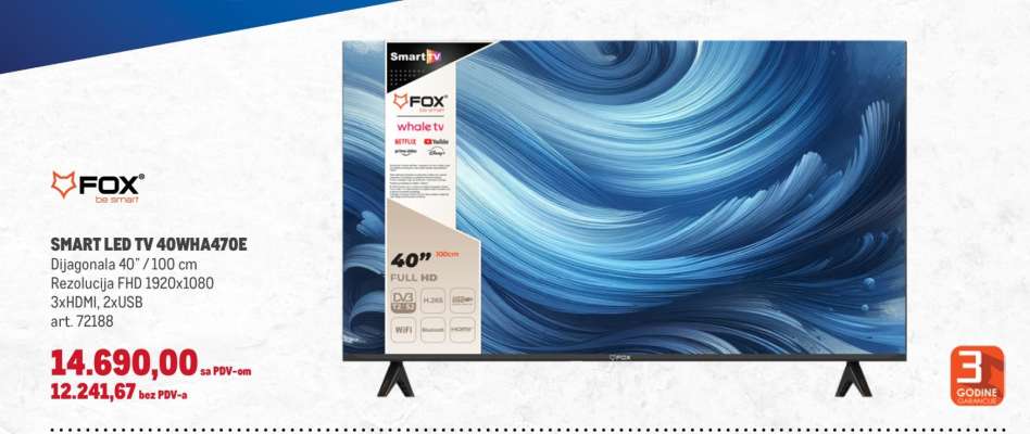 SMART LED TV 40WHA470E