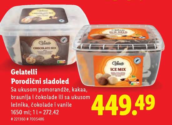 Gelatelli Porodični sladoled