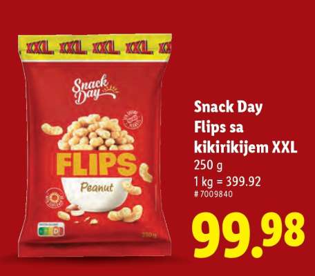 Snack Day Flips sa kikirikijem XXL