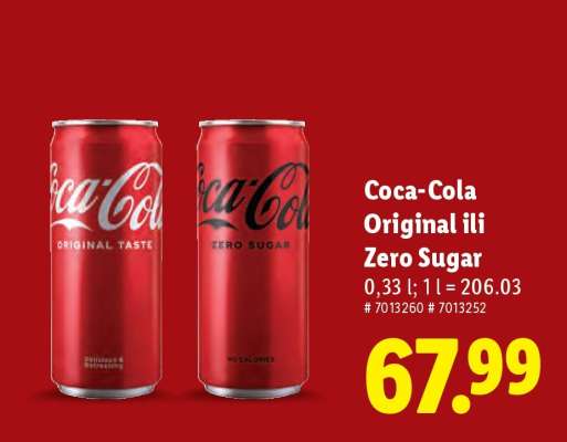Coca-Cola Original ili Zero Sugar