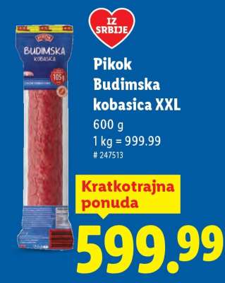 Pikok Budimska kobasica XXL