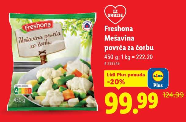 Freshona Mešavina povrća za čorbu