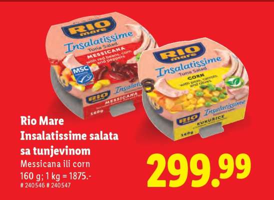 Rio Mare Insalatissime salata sa tunjevinom