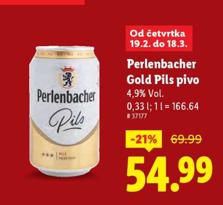 Perlenbacher Gold Pils pivo
