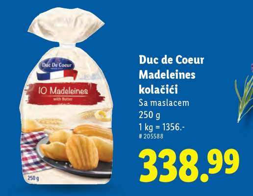 Duc de Coeur Madeleines kolačići