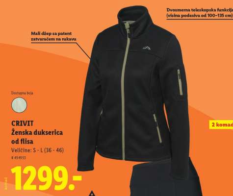CRIVIT Ženska dukserica od flisa