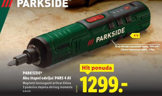 PARKSIDE® Aku štapni odvijač PARS 4 A1