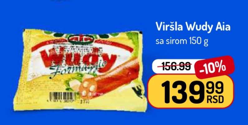 Viršla Wudy Aia sa sirom 150 g