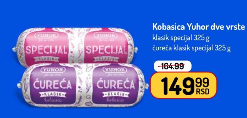 Kobasica Yuhor dve vrste