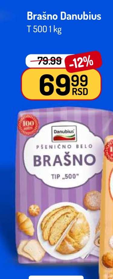 Brašno Danubius T 500 1 kg