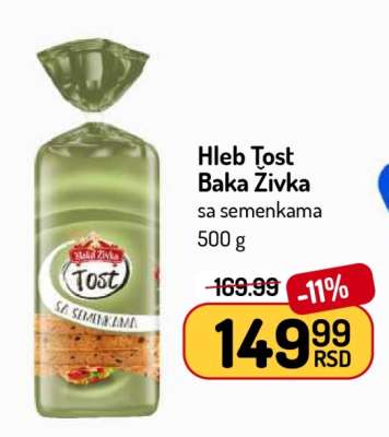 Hleb Tost Baka Živka sa semenkama