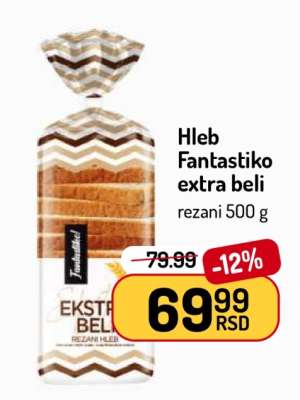 Hleb Fantastiko extra beli