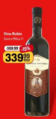 Vino Rubin Carica Milica 1l