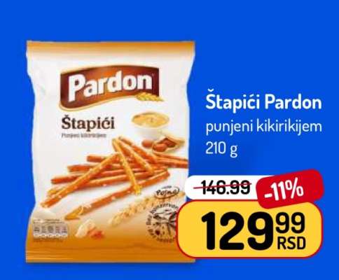 Štapići Pardon punjeni kikirikijem