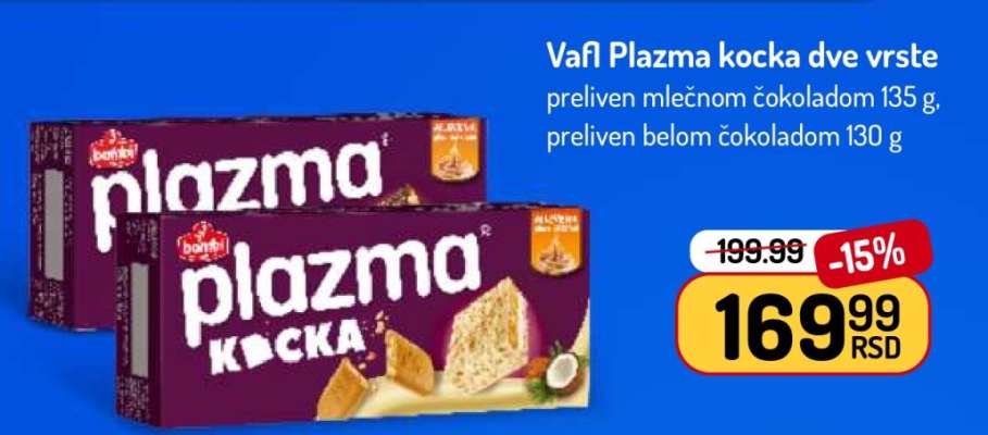 Vafl Plazma kocka dve vrste