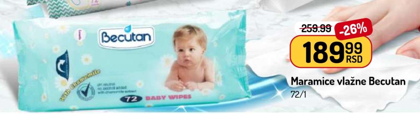 Maramice vlažne Becutan