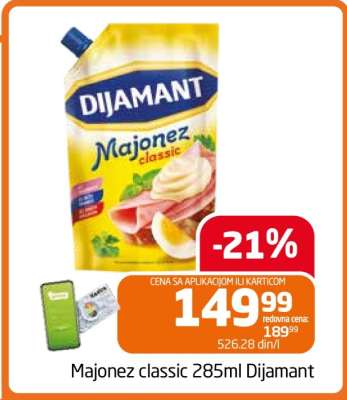 Majonez classic 285ml Dijamant