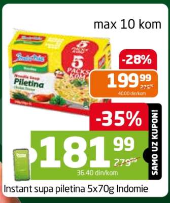 Instant supa piletina 5x70g Indomie
