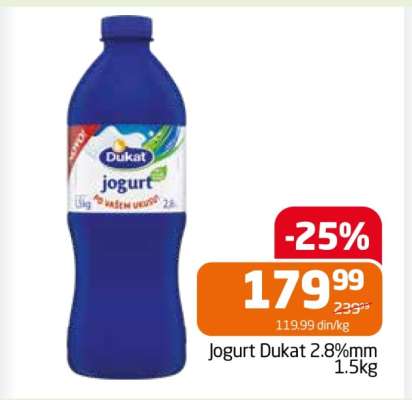 Jogurt Dukat 2.8%mm 1.5kg