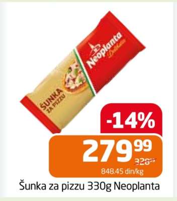 Šunka za pizzu 330g Neoplanta