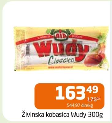 Živinska kobasica Wudy 300g