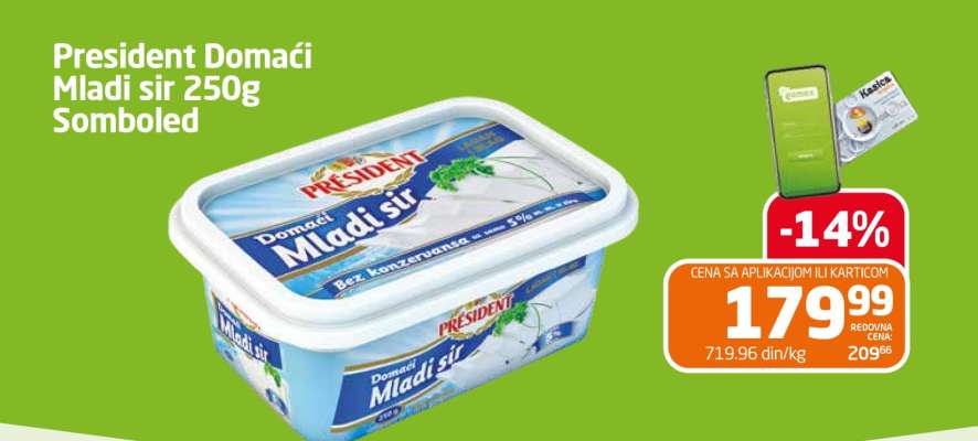 President Domaći Mladi sir 250g Somboled