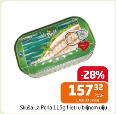 Skuša La Perla 115g fileti u biljnom ulju