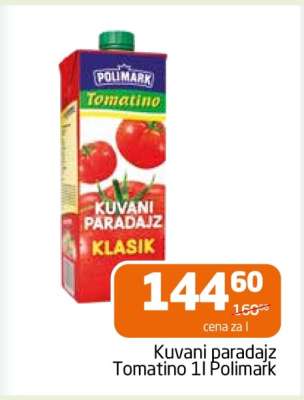 Kuvani paradajz Tomatino 1l Polimark