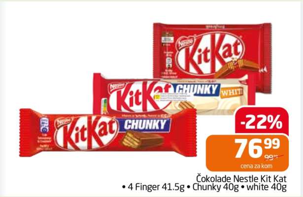 Čokolade Nestle Kit Kat