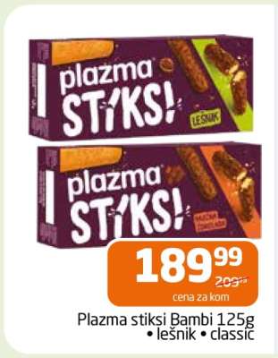 Plazma stiksi Bambi 125g