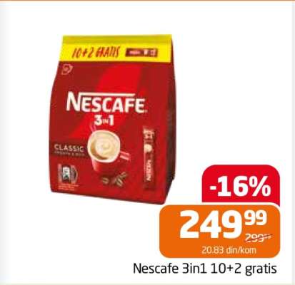 Nescafe 3in1 10+2 gratis
