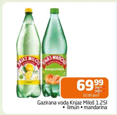 Gazirana voda Knjaz Miloš 1.25l