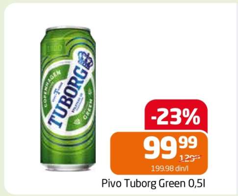 Pivo Tuborg Green 0,5l