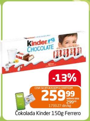 Čokolada Kinder 150g Ferrero