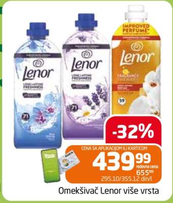Omekšivač Lenor više vrsta