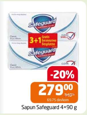 Sapun Safeguard 4×90 g