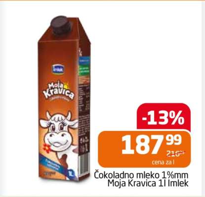 Čokoladno mleko 1%mm Moja Kravica 1l Imlek