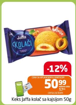 Keks Jaffa kolač sa kajsijom, 50g