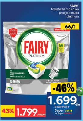 FAIRY Tablete za mašinsko pranje posuda Platinum