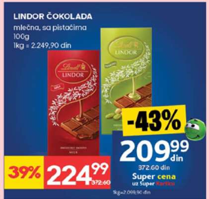 LINDOR ČOKOLADA