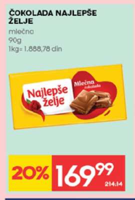 ČOKOLADA NAJLEPŠE ŽELJE