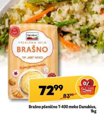 Brašno pšenično T-400 meko Danubius 1kg
