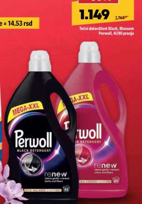 Tečni deterdžent Black, Blossom Perwoll, 4l/80 pranja