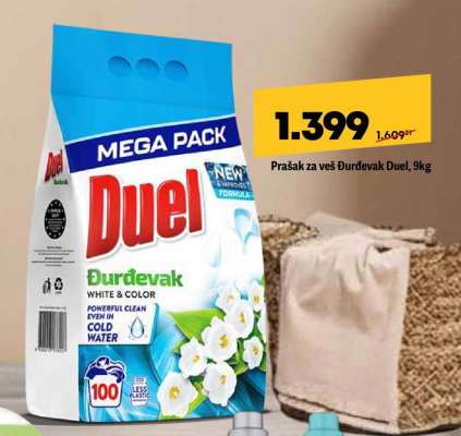 Prašak za veš Đurđevak Duel, 9kg