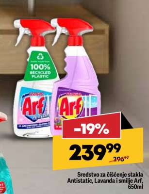 Sredstvo za čišćenje stakla Antistatic, Lavanda i smilje Arf