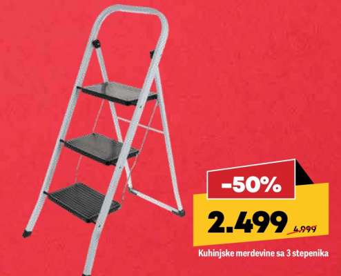 Kuhinjske merdevine sa 3 stepenika