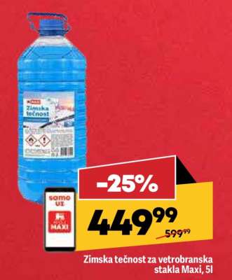 Zimska tečnost za vetrobranska stakla Maxi, 5l