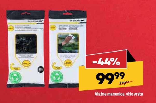 Vlažne maramice, više vrsta